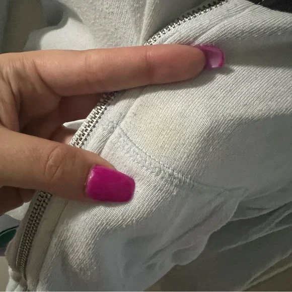 Pink Victorias Secret Light Blue Zip Up Hoodie - Picture 4 of 6